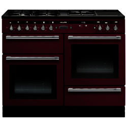 Rangemaster Hi-LITE 110 Dual Fuel Range Cooker Cranberry